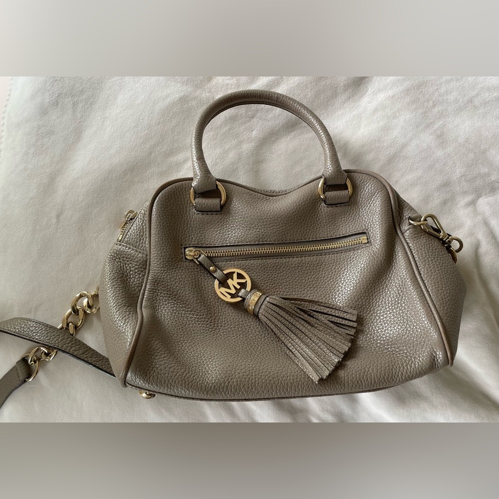 michael kors knox tassel leather satchel purse